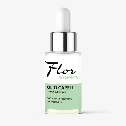 olio capelli con rosmarino e olio di argan